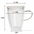Стеклянная кофейная чашка с металлическим держателем